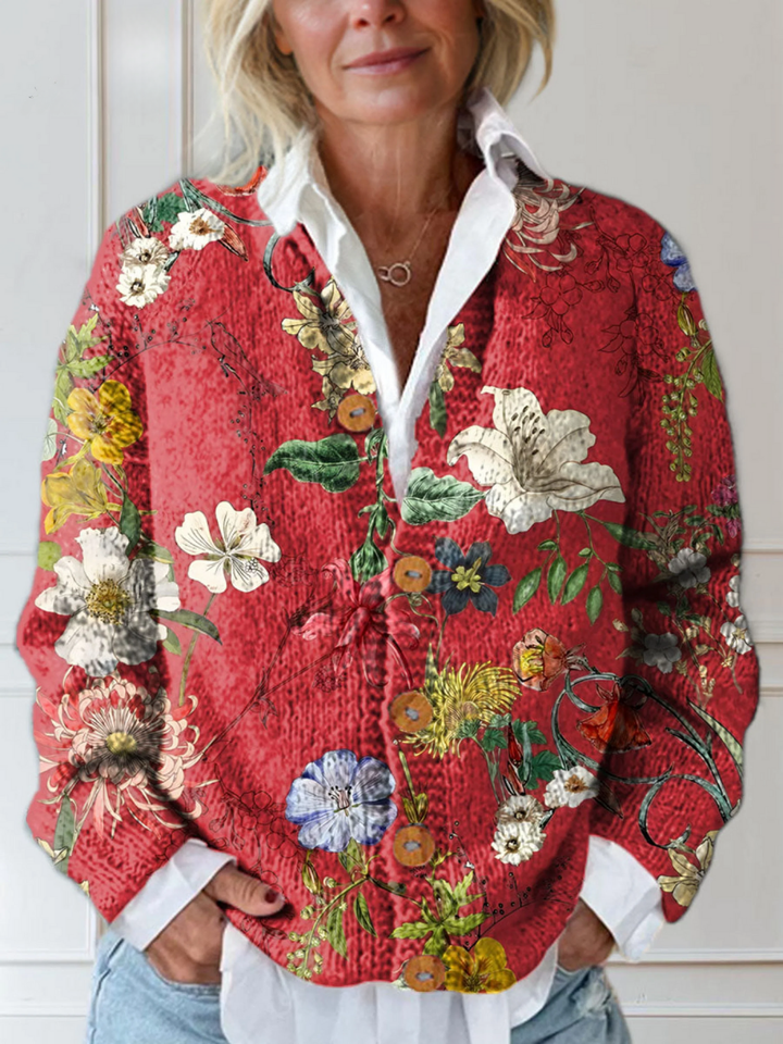 Shirley - Retro Floral Cardigan