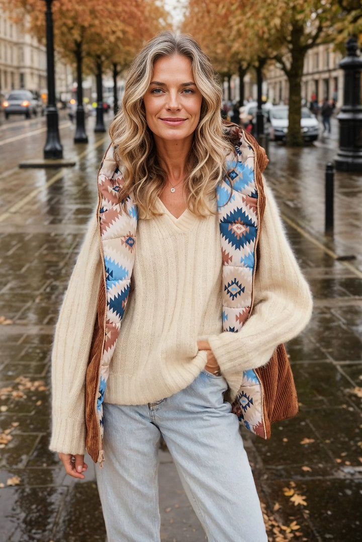 Kamizelka dwustronna Caramel Latte