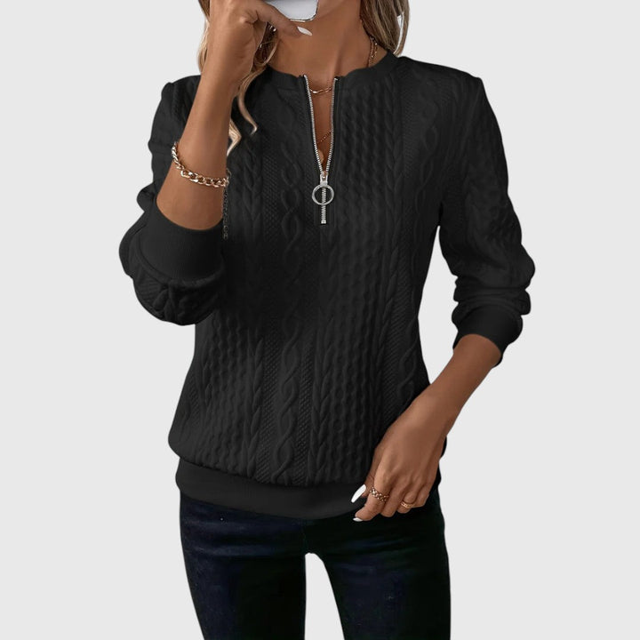 Pauline - Stylowy Sweter z Zamkiem