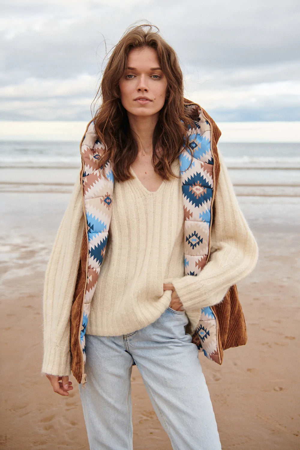 Kamizelka dwustronna Caramel Latte