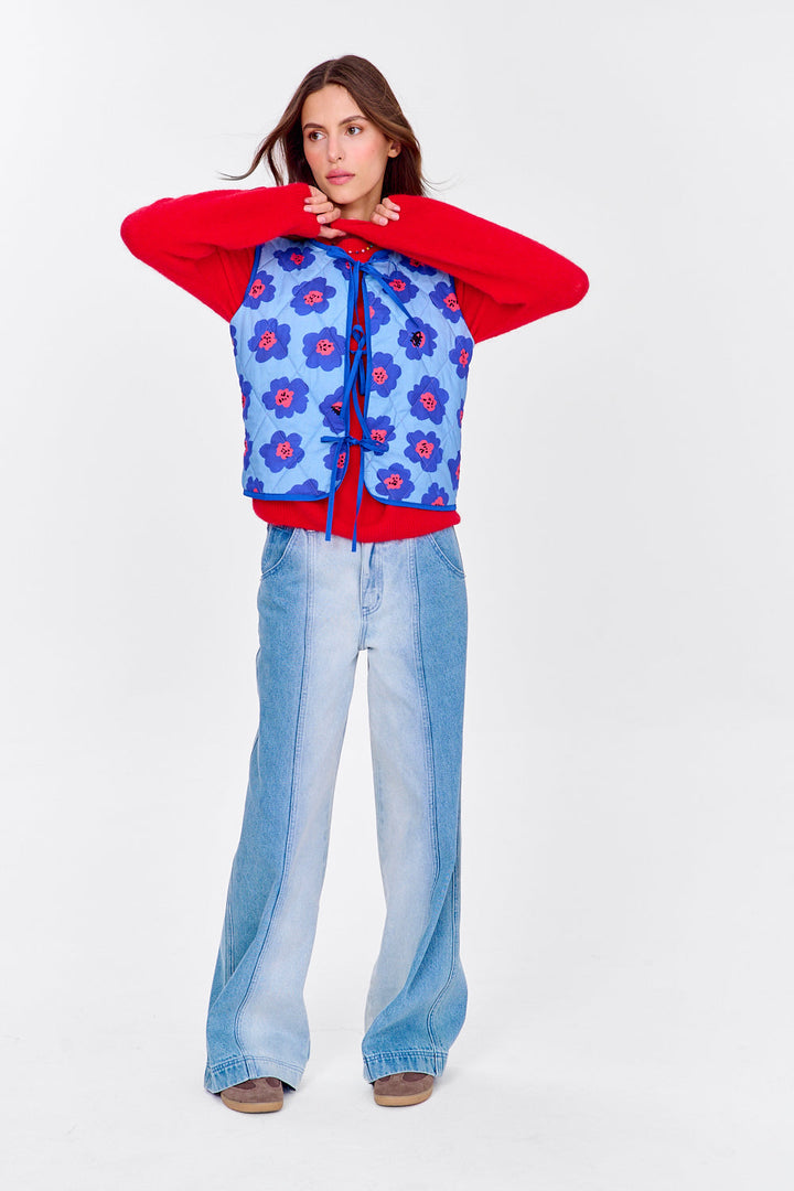 Kamizelka dwustronna Lucky Flowers