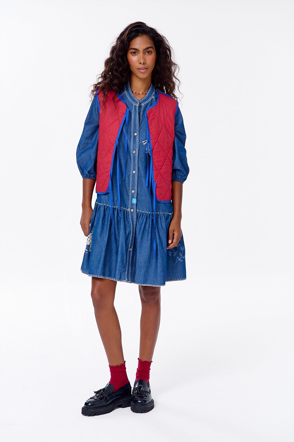 Kamizelka dwustronna Lucky Flowers