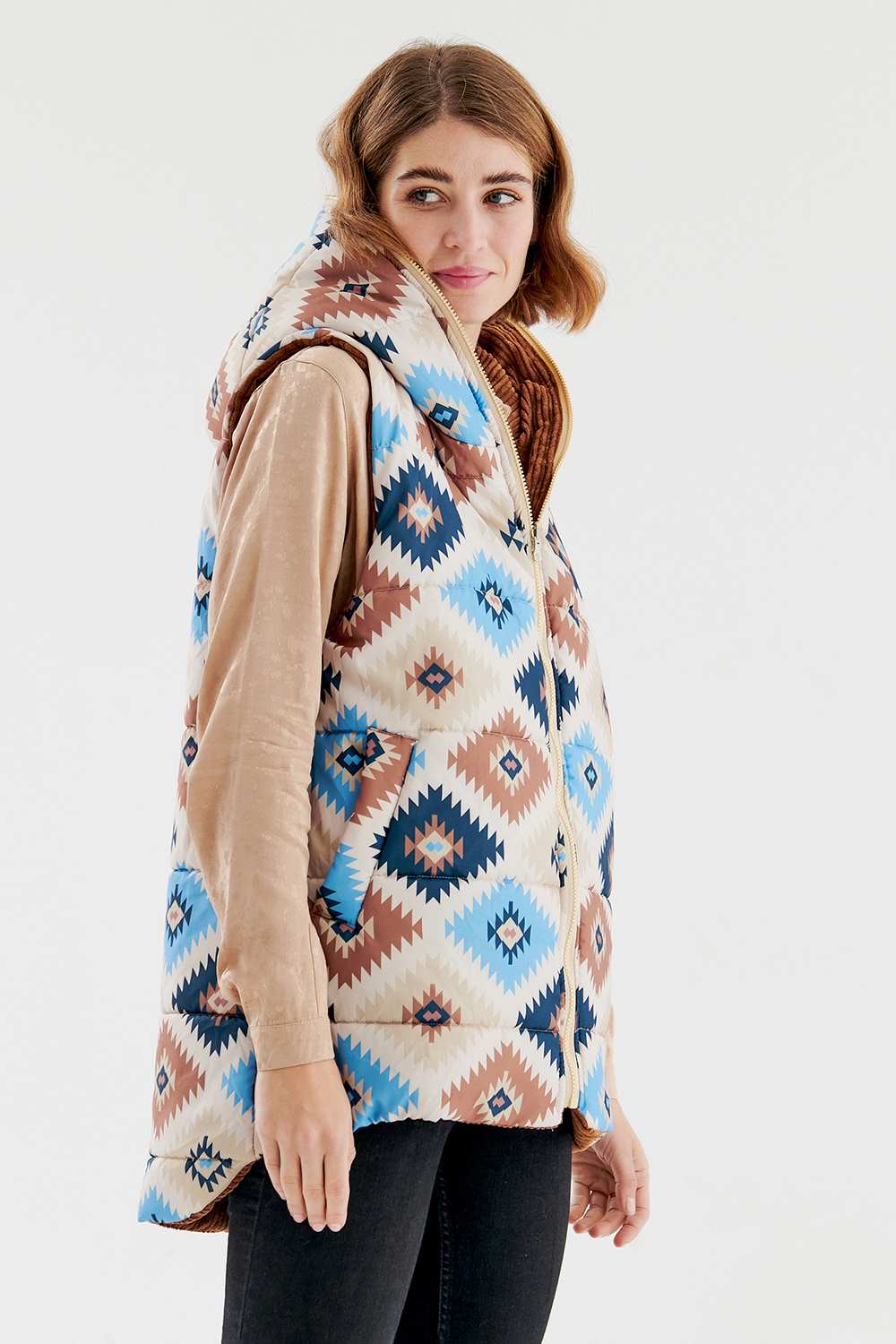 Kamizelka dwustronna Caramel Latte