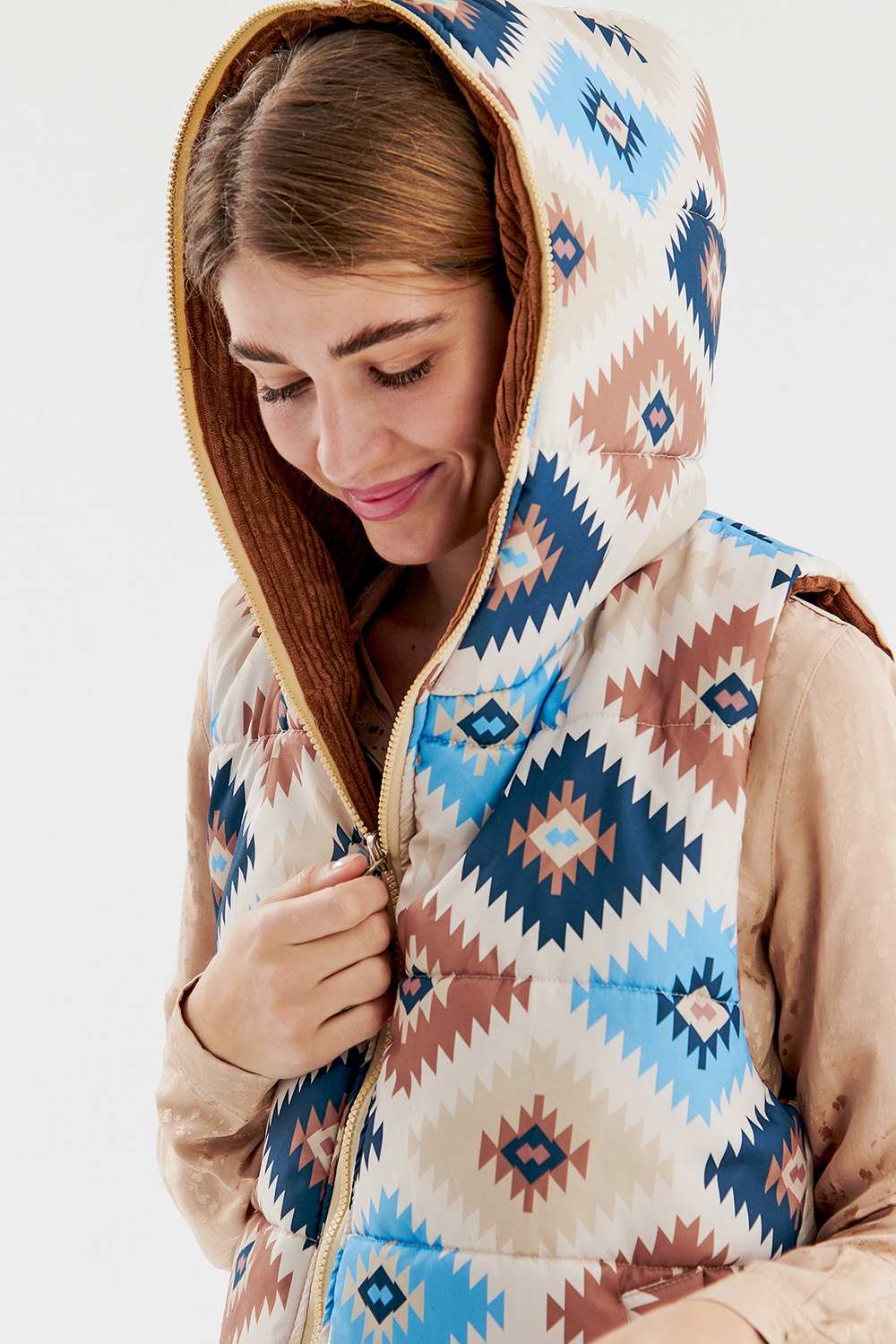 Kamizelka dwustronna Caramel Latte