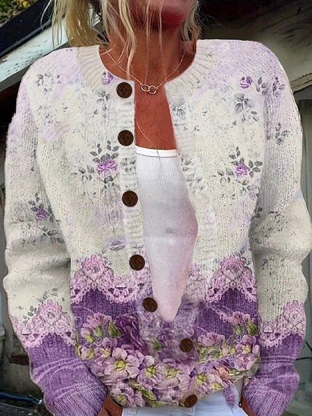 Shirley - Retro Floral Cardigan