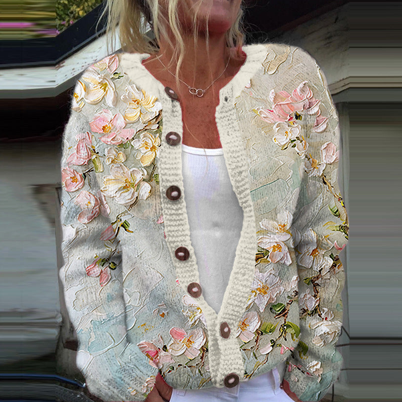 Shirley - Retro Floral Cardigan