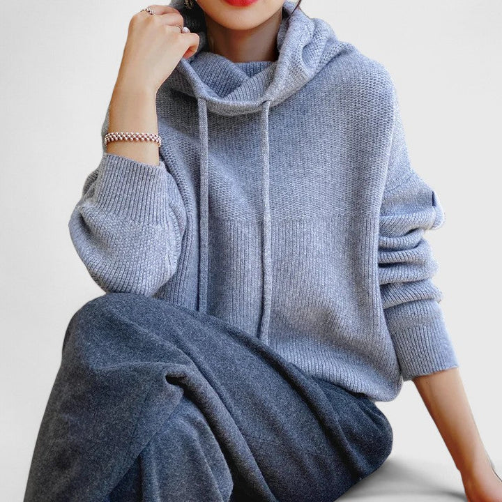 Sheila - Ciepły Kapturowy Sweter