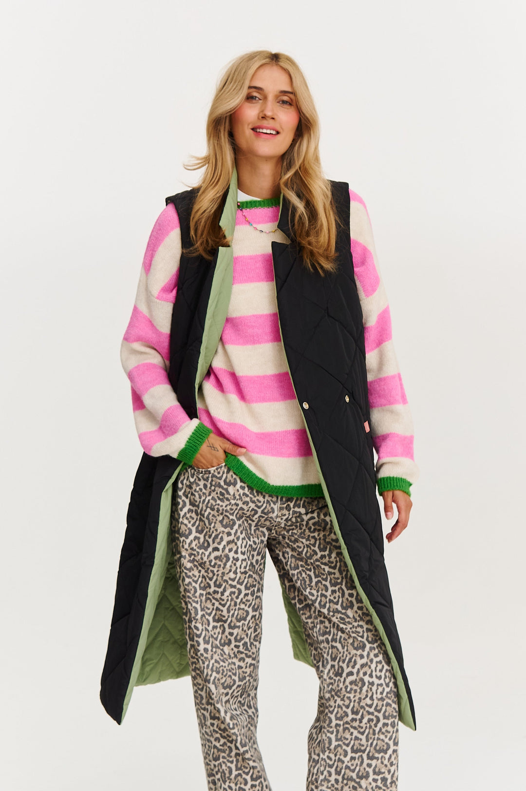 Długa kamizelka dwustronna Spacer Gajowy